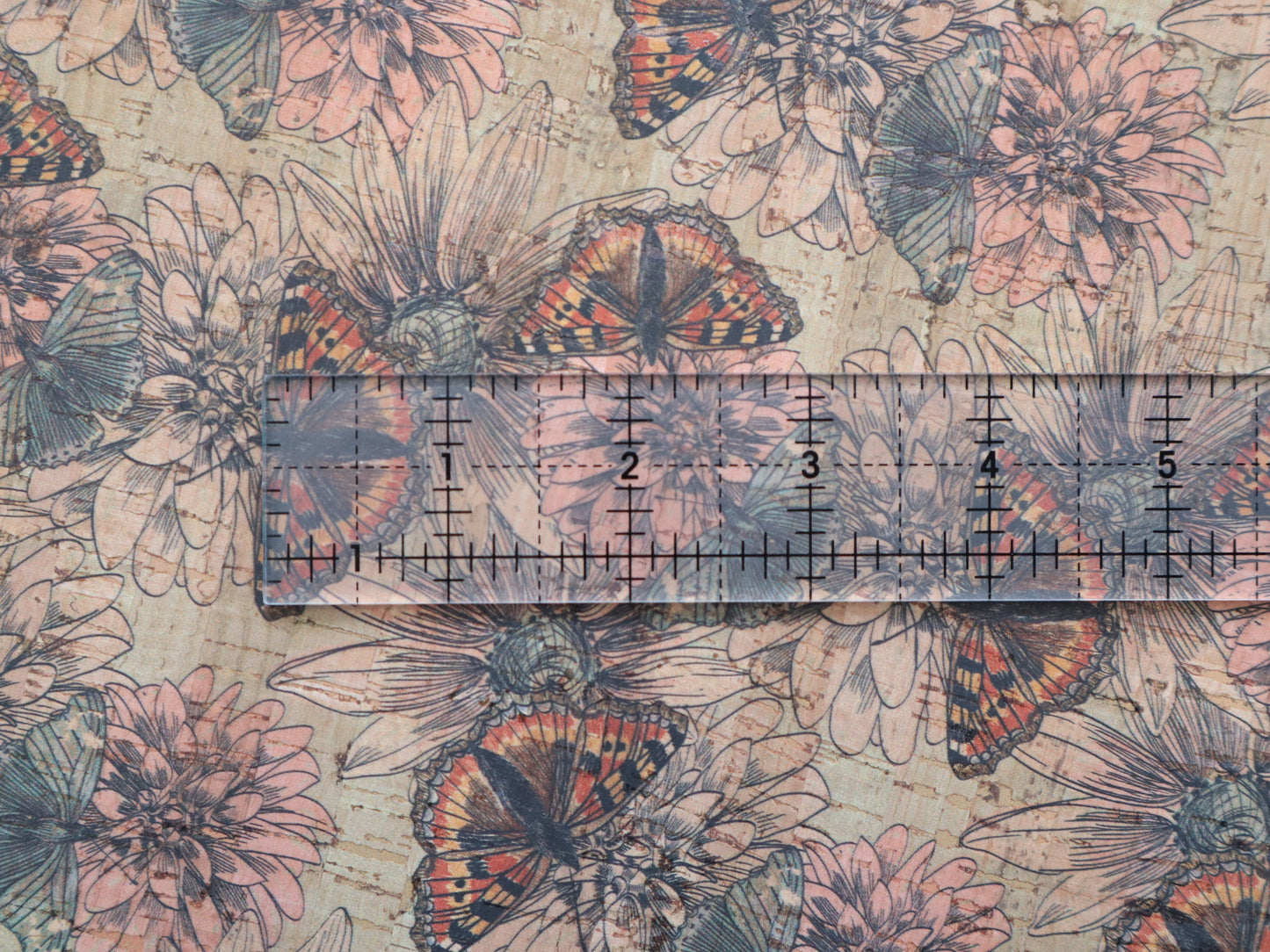 Cork Fabric Roll - Vintage Butterfly