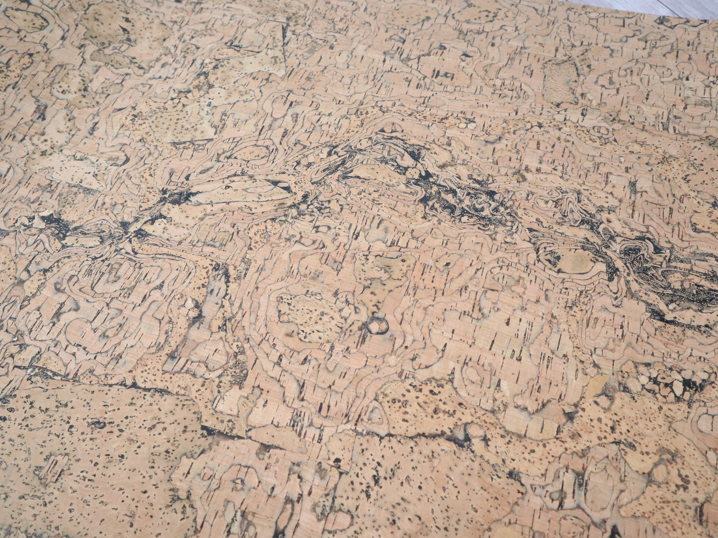 Cork Fabric Sheet - Earthy Marble