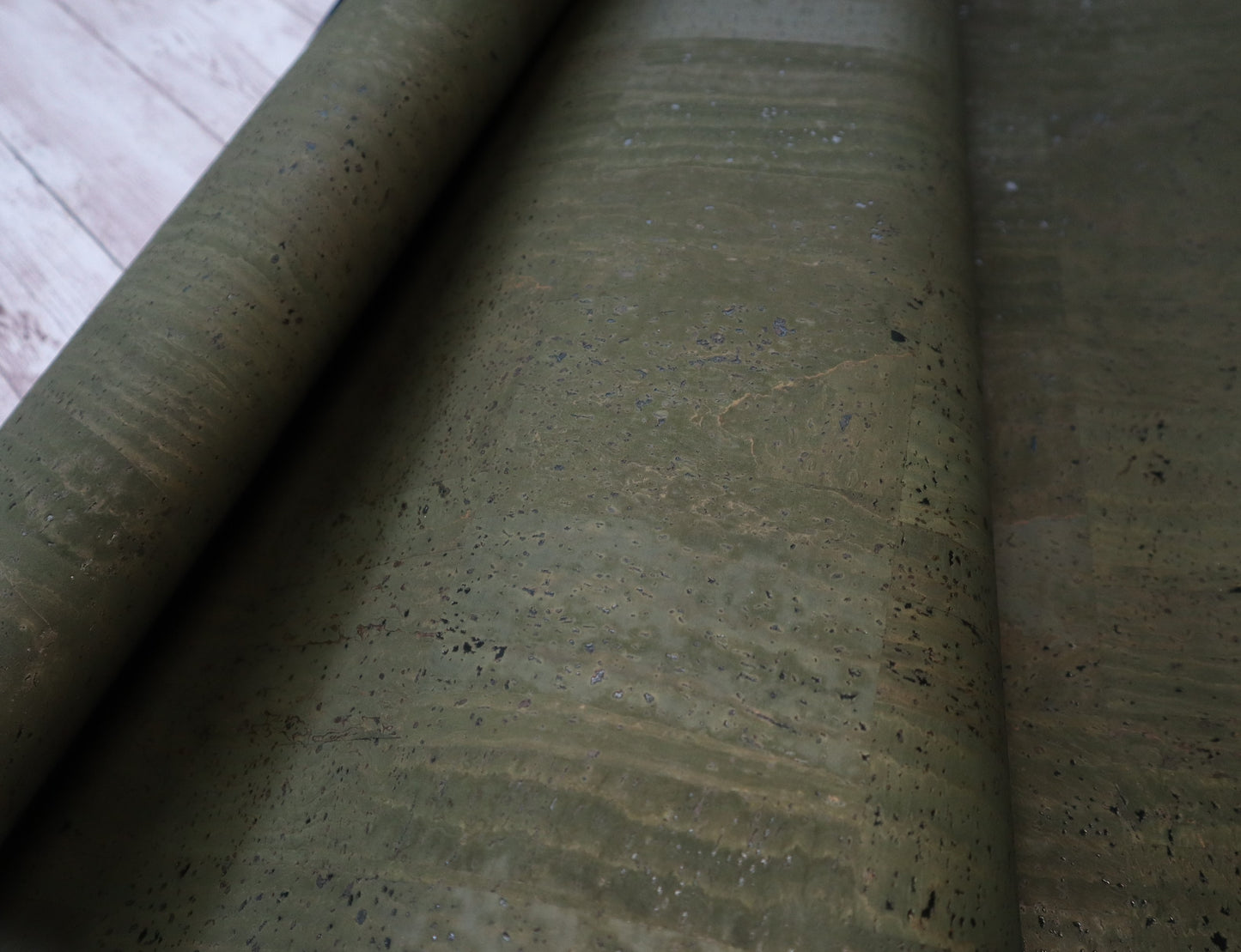 Cork Fabric Roll - Olive Green