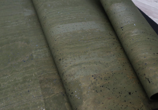 Cork Fabric Roll - Olive Green