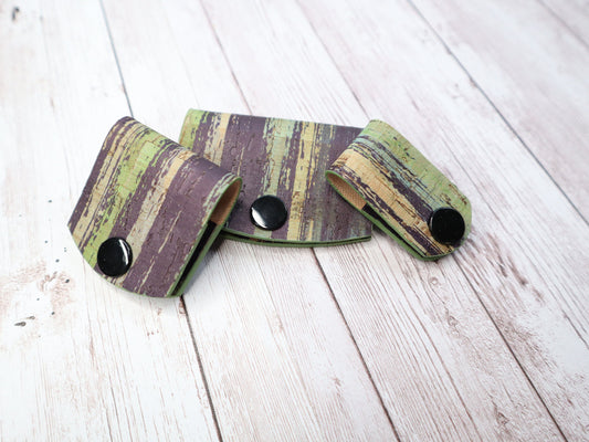 Cord Keeper Set- Green Navy Stripe