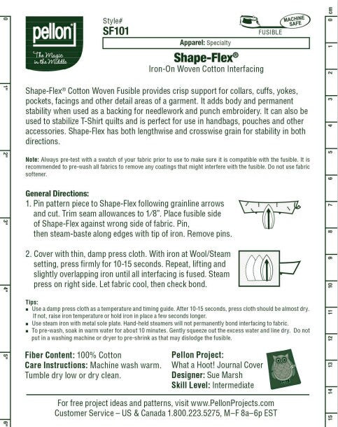 Pellon SF101 Shape Flex 20" Fusible