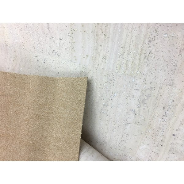 Cork Fabric Roll - White