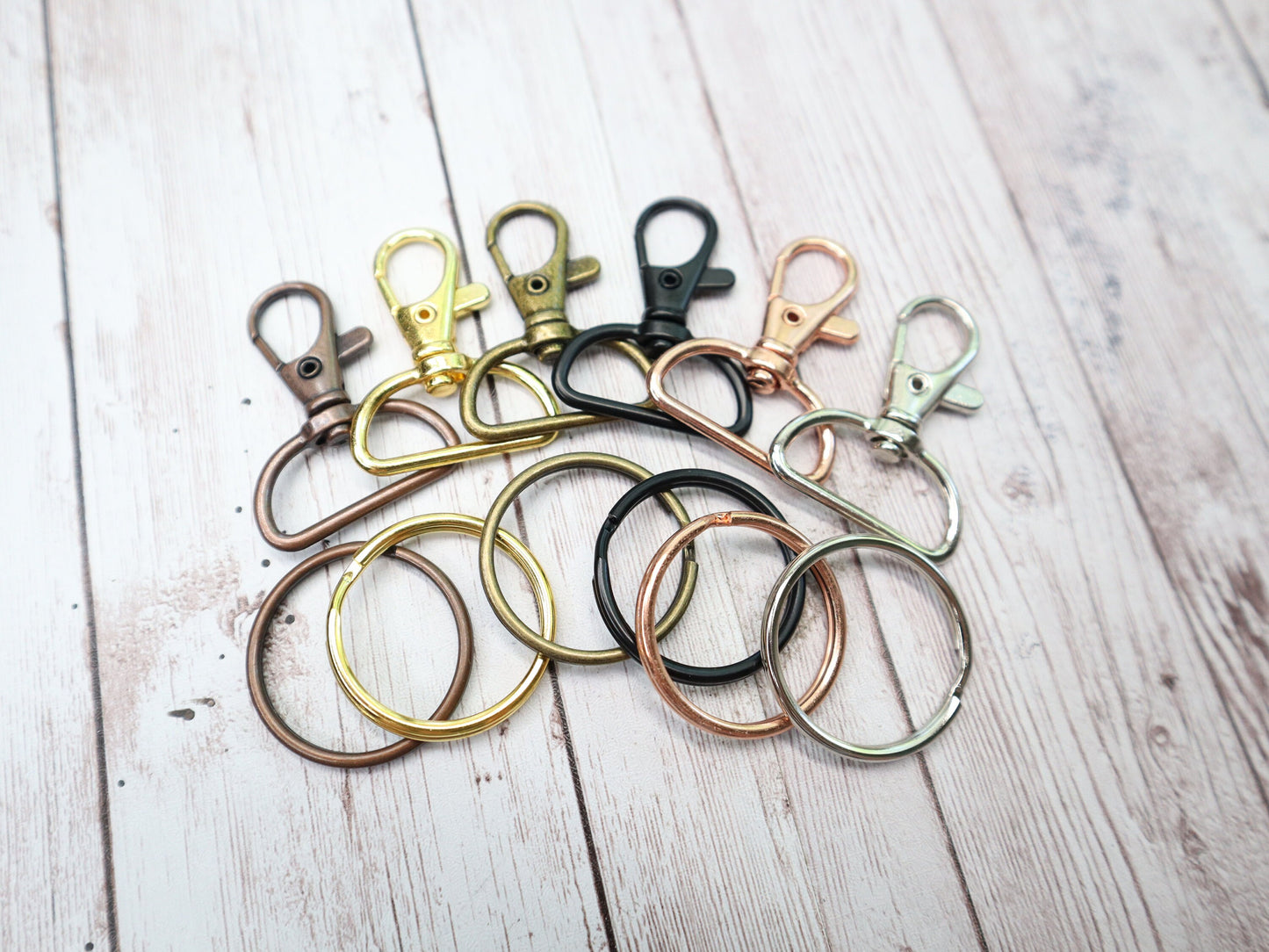 1" Lobster Clasp Swivel Key split ring 10 pack