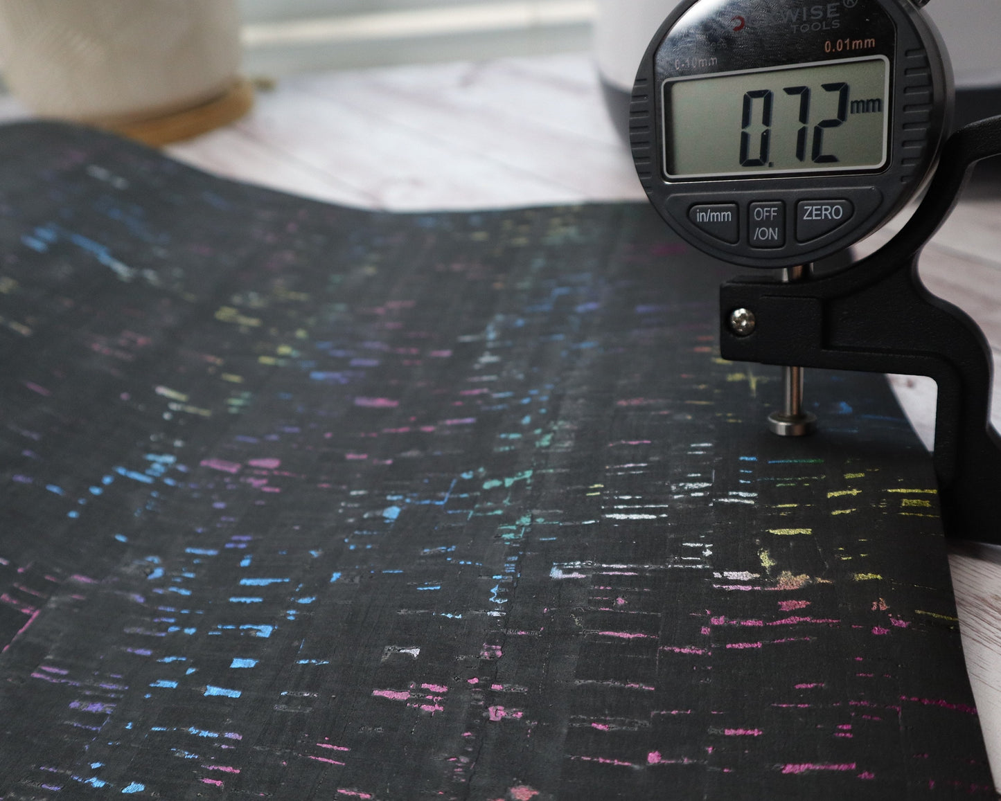 Cork Fabric Sheet- Midnight Metallic