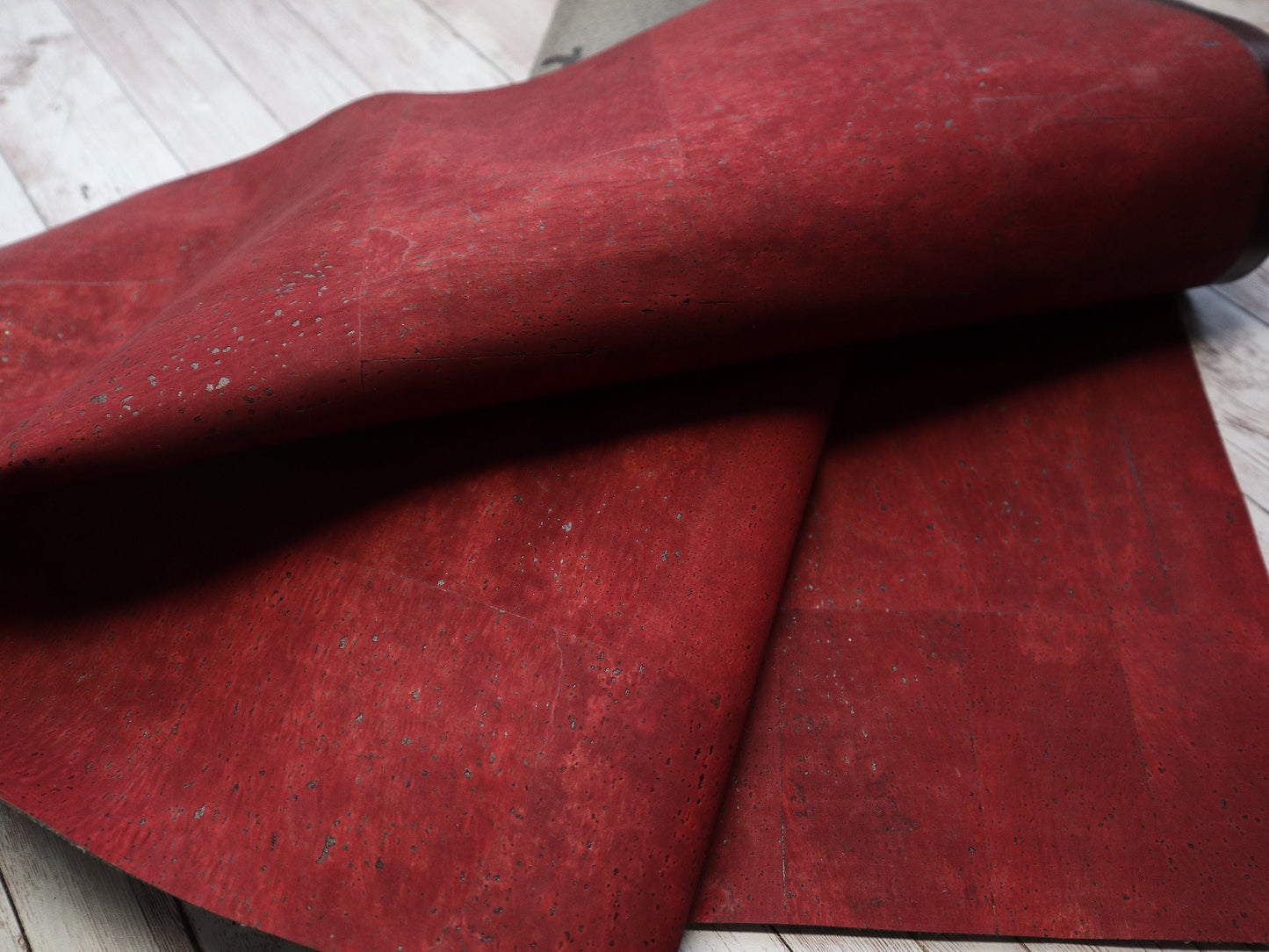 Cork Fabric Sheet- Burgundy Wine