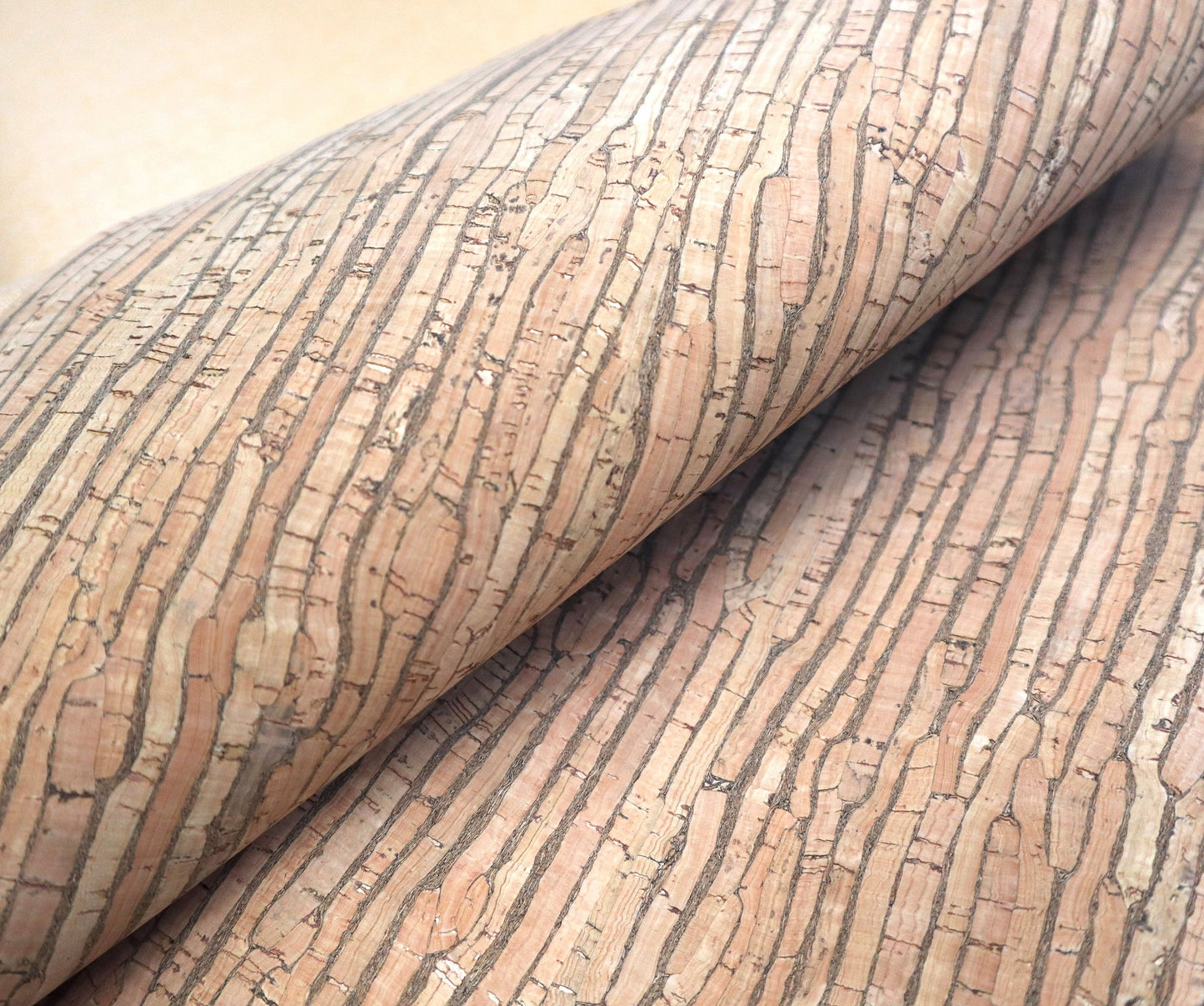 Cork Fabric Roll - Light Bark