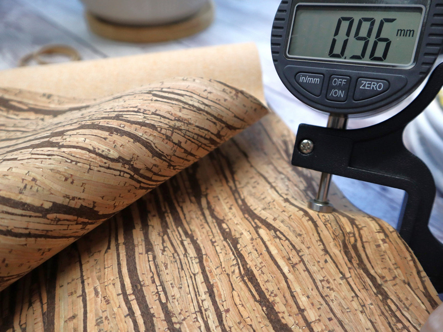 Cork Fabric Roll - Natural Waves