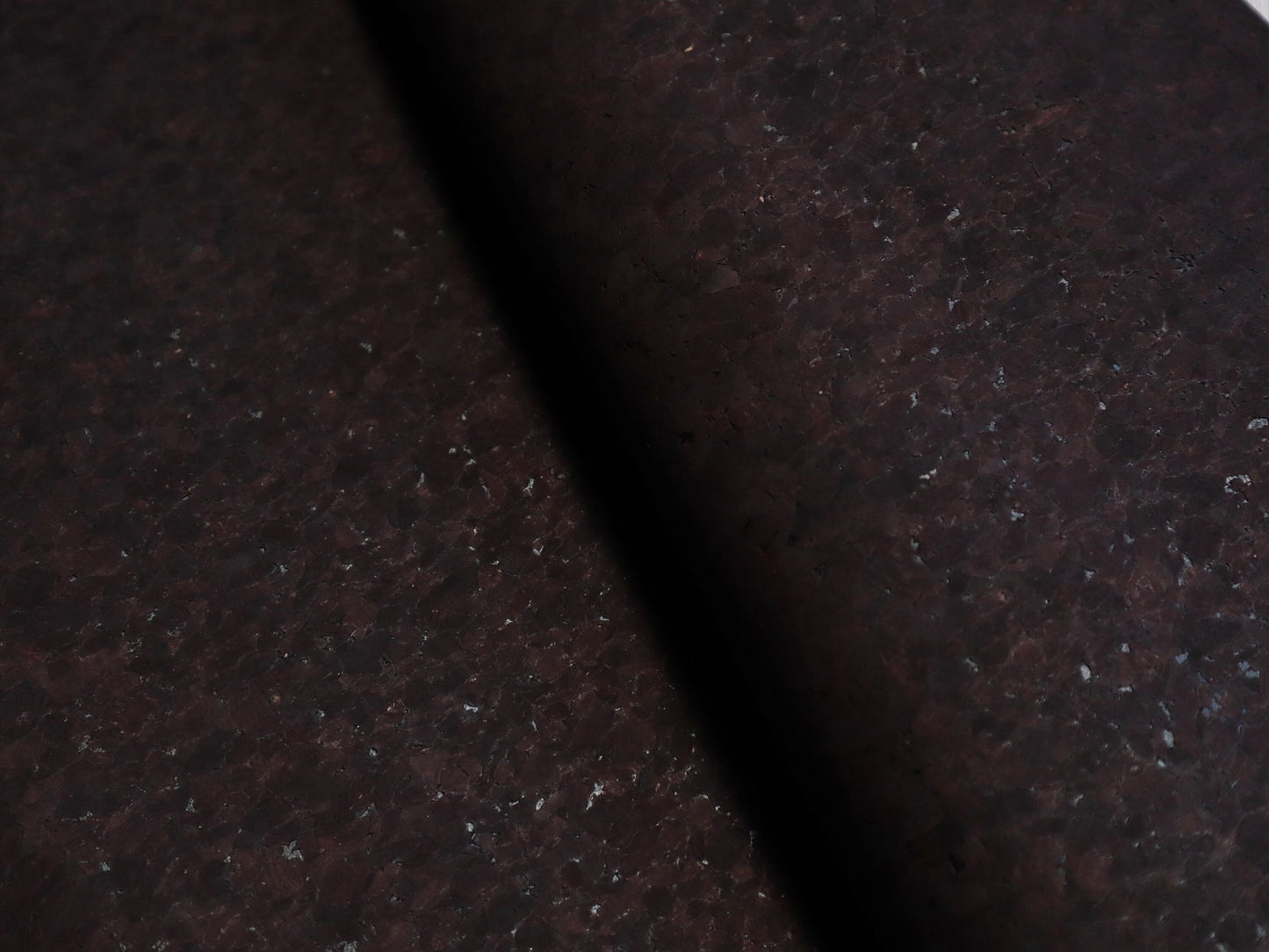 Cork Fabric Sheet- Textured Deep Brown