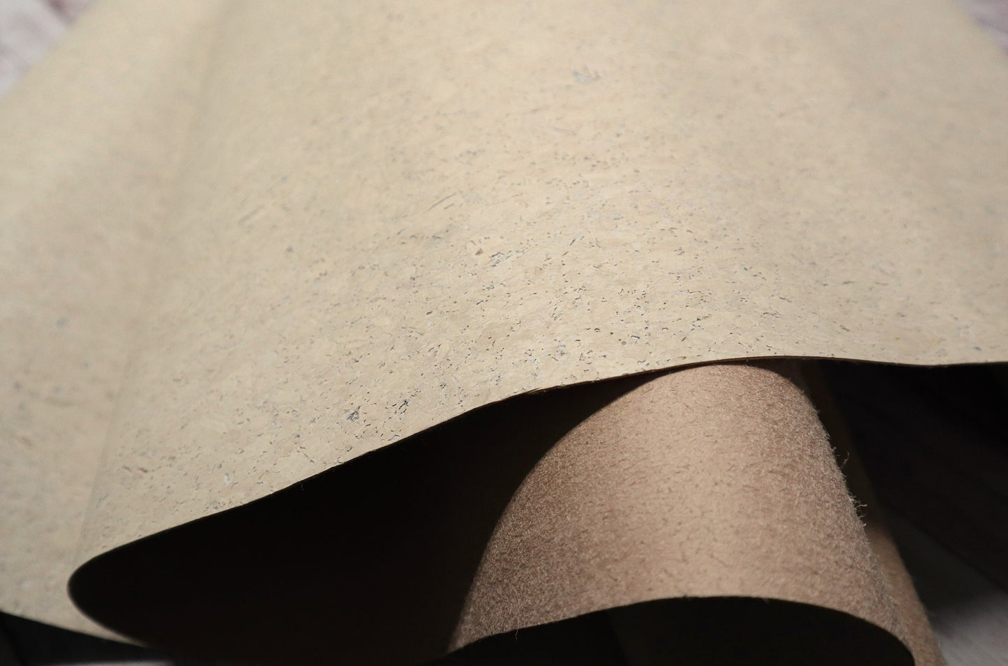 Cork Fabric Sheet- Textured Ivory