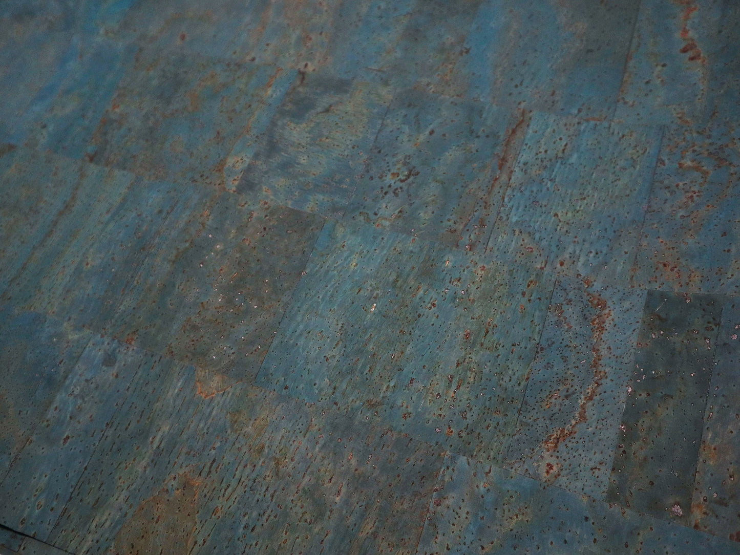 Cork Fabric Sheet- Rustic Teal