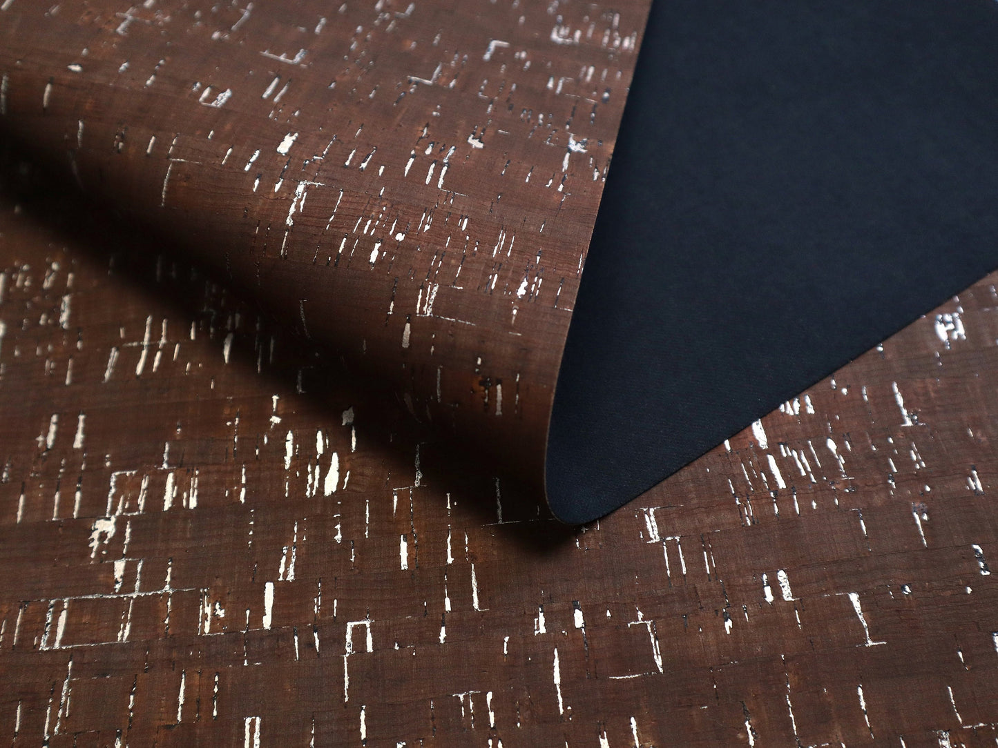 Cork Fabric Roll - Brown with Matte Silver Speck