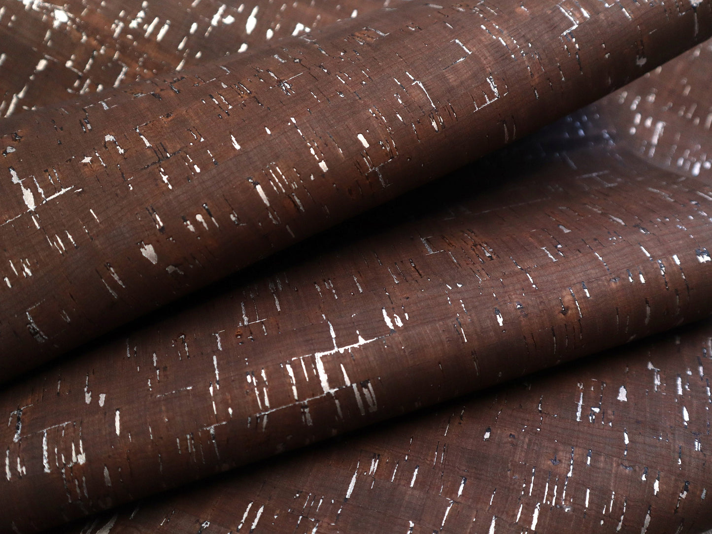 Cork Fabric Roll - Brown with Matte Silver Speck