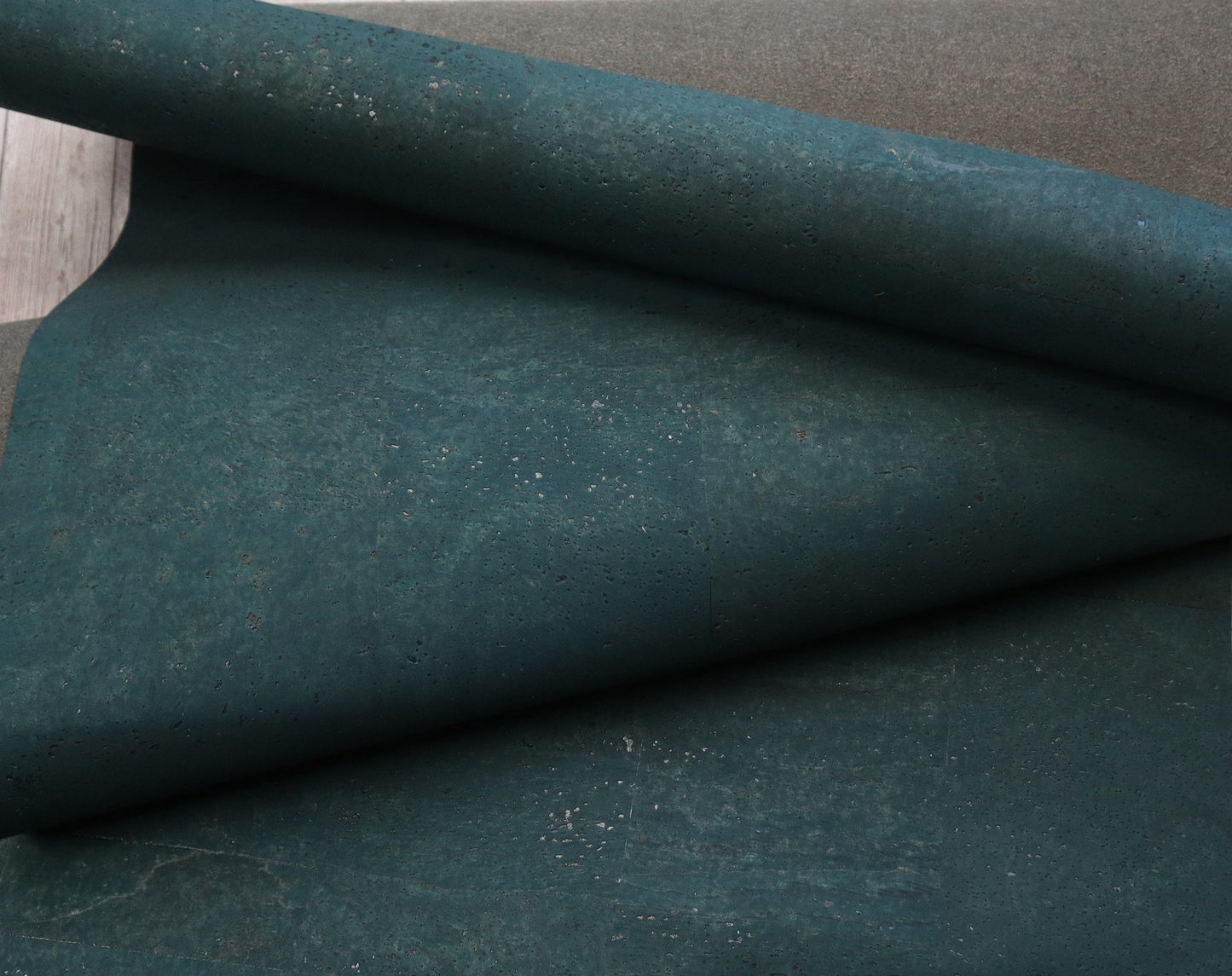 Cork Fabric Sheet-  Deep Teal