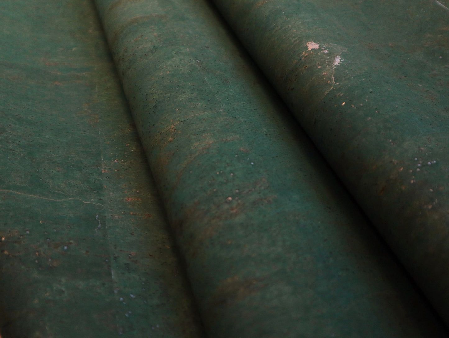 Cork Fabric Sheet- Sea Emerald Green