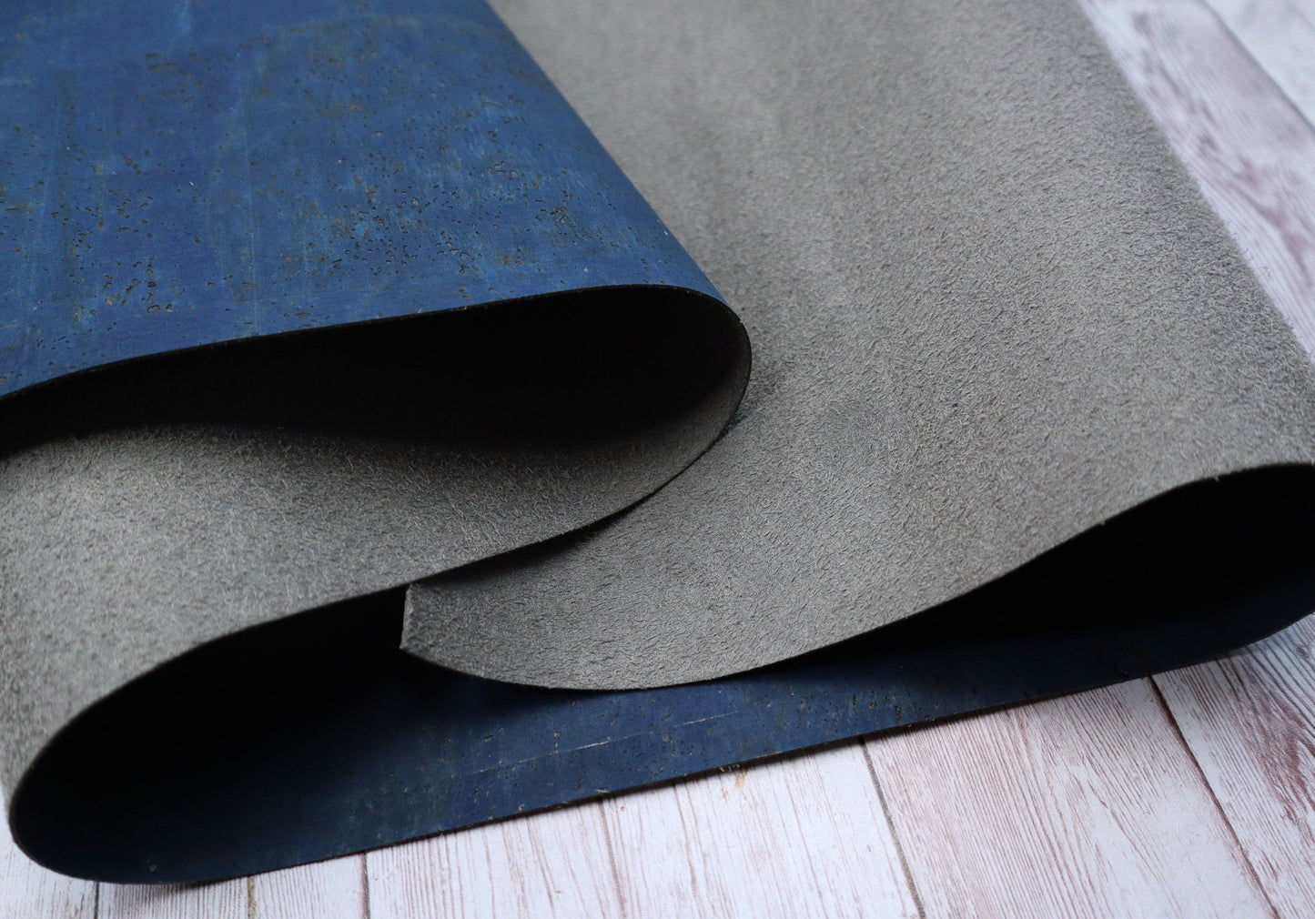 Cork Fabric Sheet- Blue