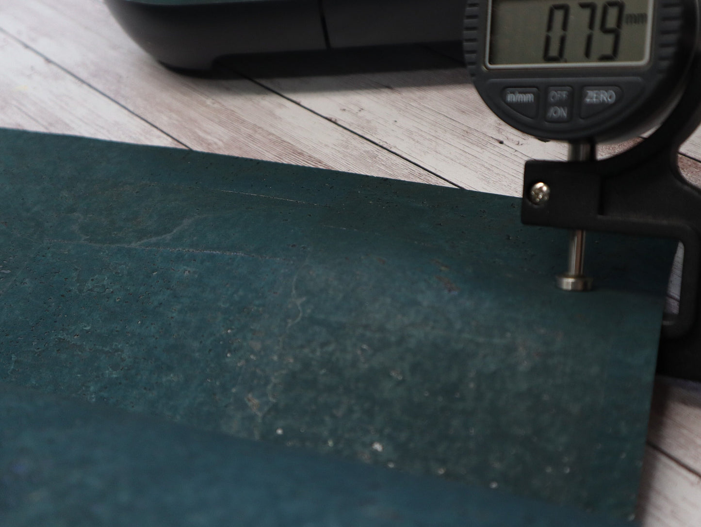 Cork Fabric Sheet-  Deep Teal