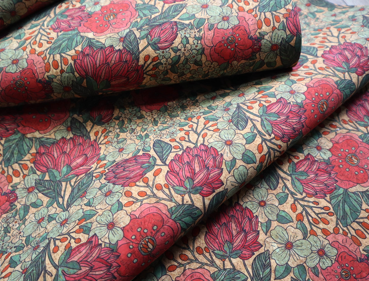 Cork Fabric Roll - Summer Bloom