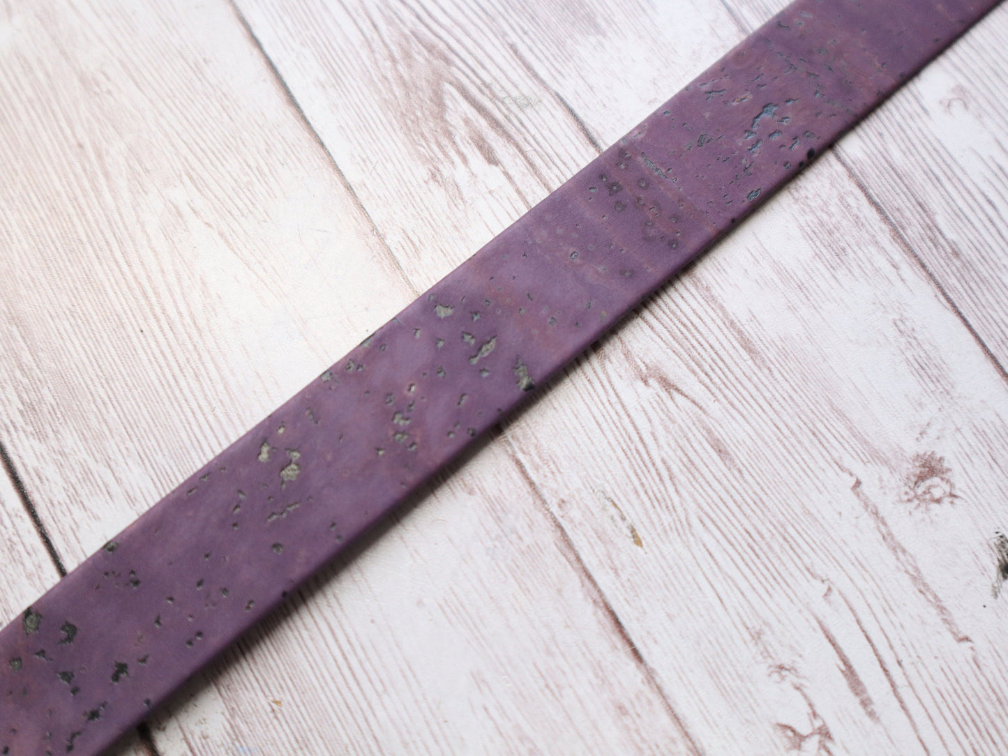 Flat Cork Cord by the Yard-  Purple