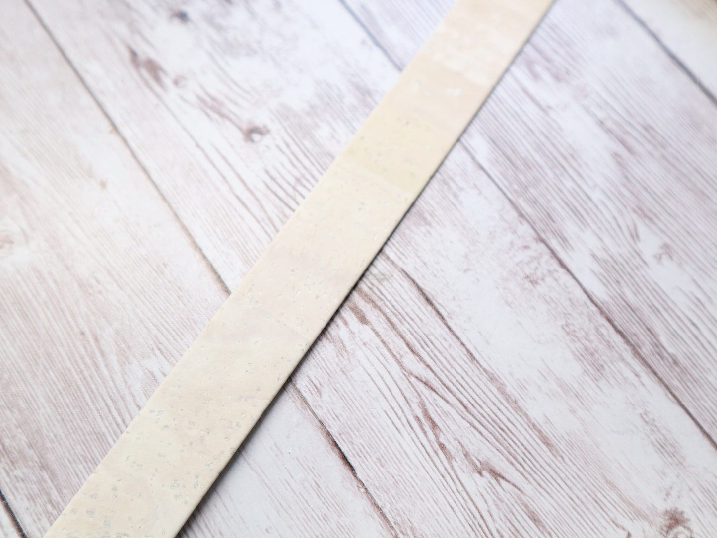 Flat Cork Cord by the Yard-  White