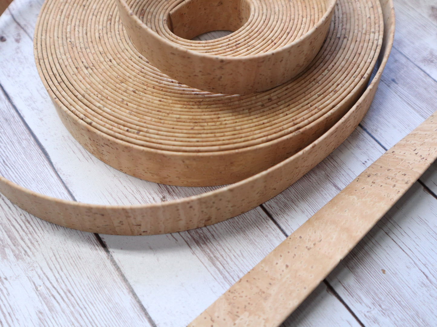 Flat Cork Cord by the Yard-  Natural