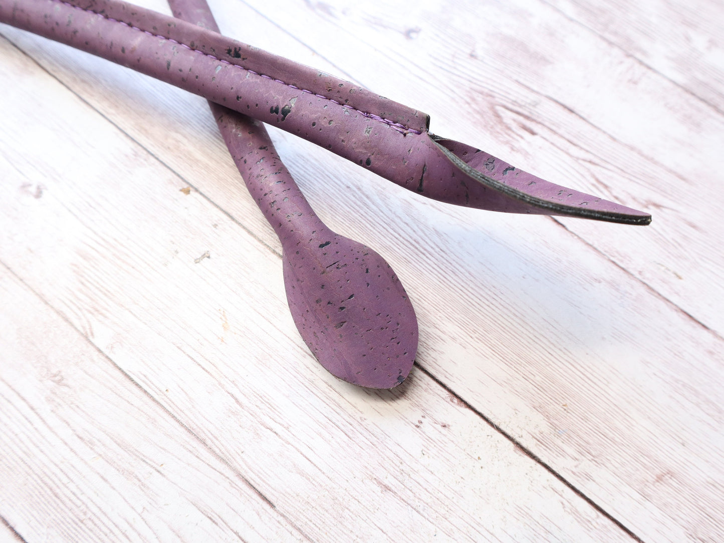 Rolled Handbag Straps - Purple