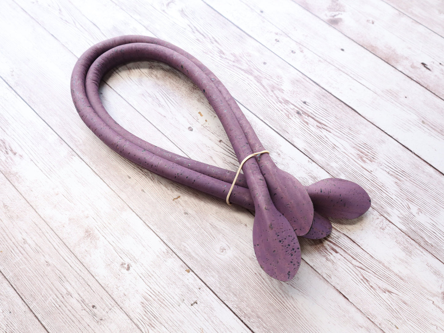 Rolled Handbag Straps - Purple