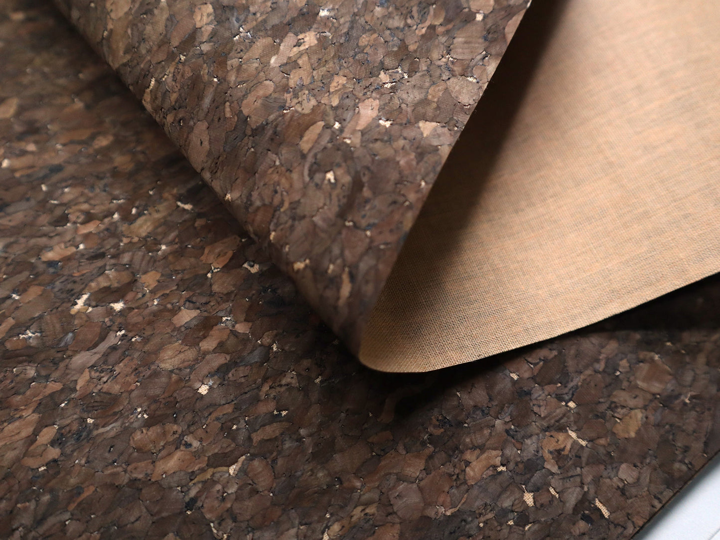 LITE Cork Fabric Roll - Textured Brown