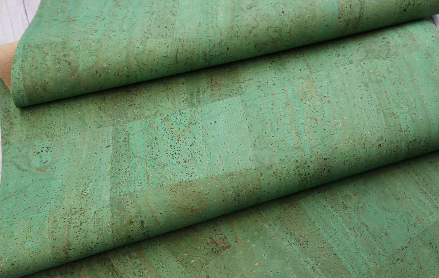 Cork Fabric Sheet - Grass Green