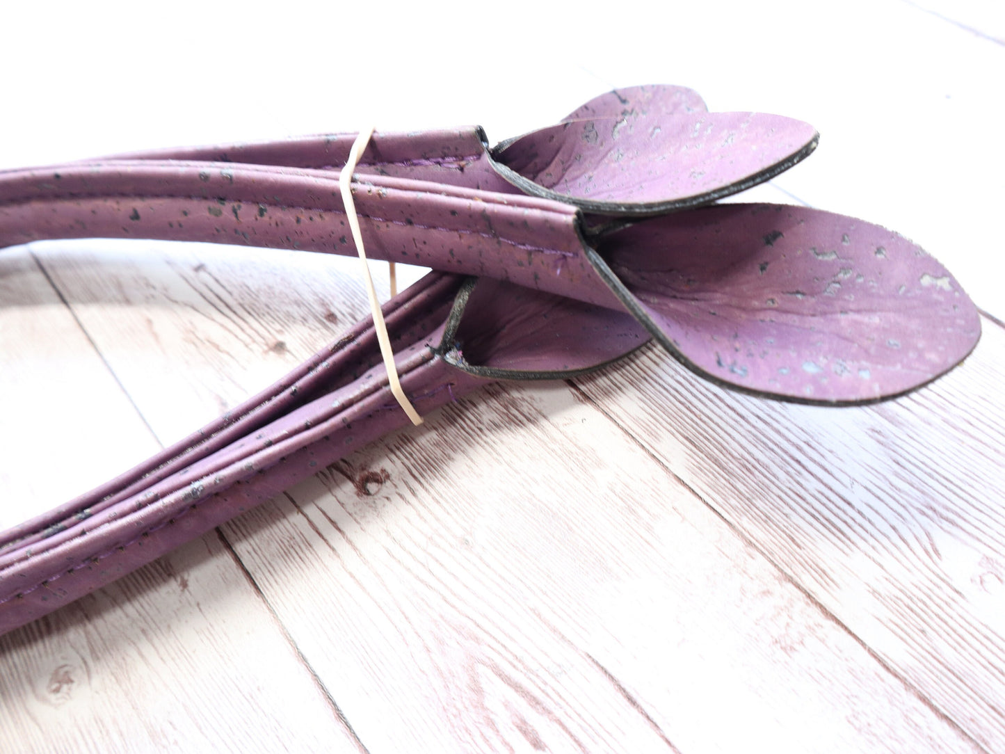 Rolled Handbag Straps - Purple