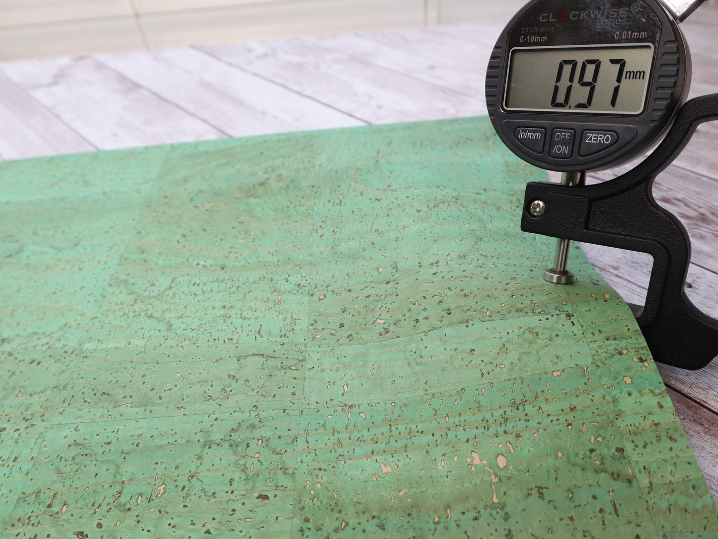 Cork Fabric Sheet - Grass Green